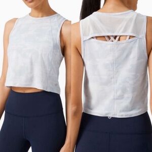 Lululemon Camo Cropped Sculpt Tank (size 10)